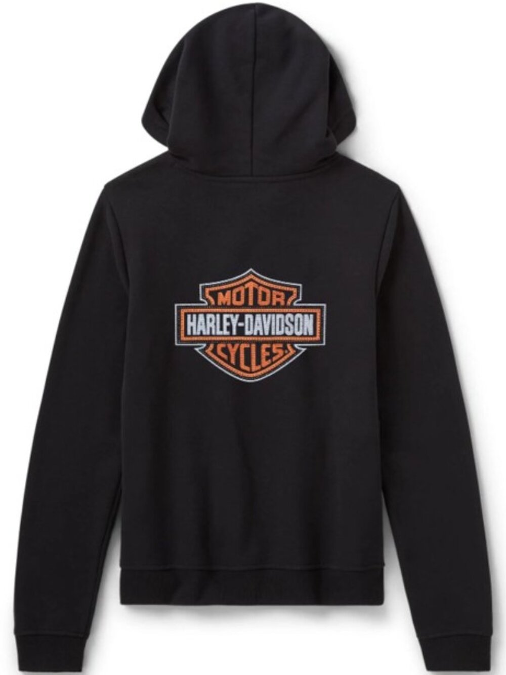 Women's Harley-Davidson Black Hoodie with Orange Bling - Picture 3 of 3